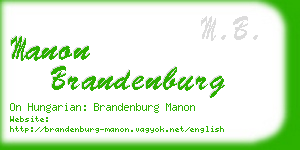 manon brandenburg business card